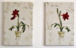 Amaryllis tapestry style wall panels